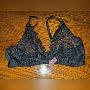 black lace bralette